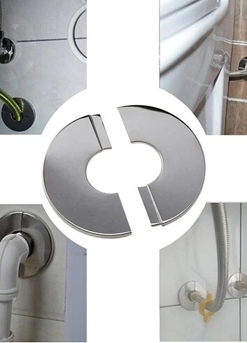 -Paslanmaz Çelik Yuvarlak Rozet Plakaları Duvara
Monte Flanşlar  - Görsel 2