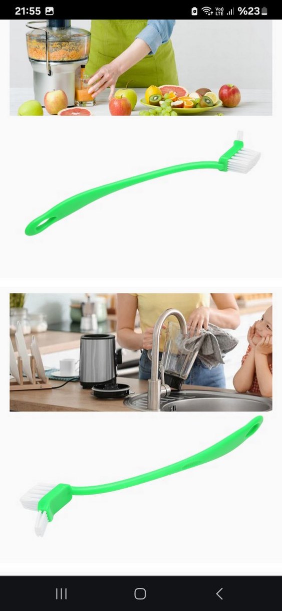 Çift başlı firça, meyve sikacağı için çok fonksiyonlu yeşil - Görsel 3