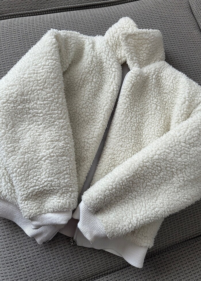 Kız çocuk peluş mont - Görsel 2