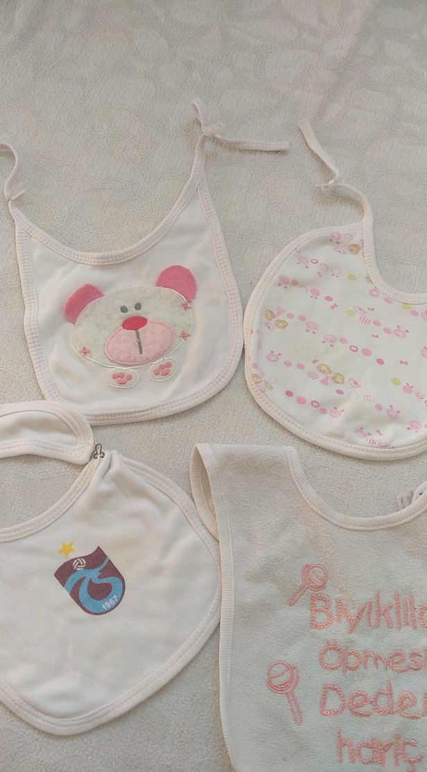 Nakışlı Beyaz Bebek Önlüğü lütfen fiyat sorunuz - Görsel 2