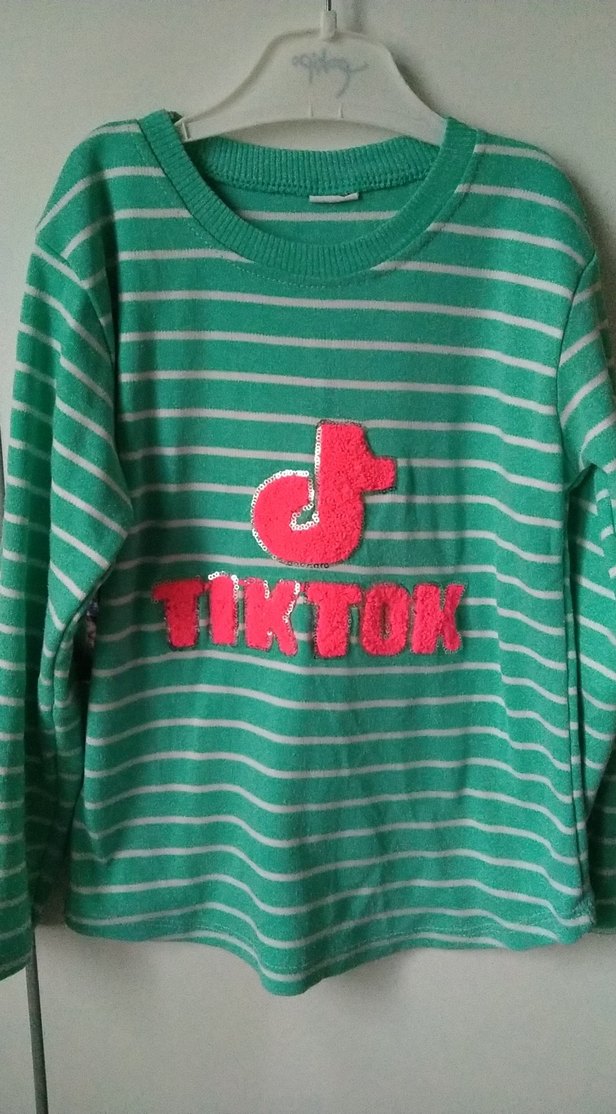 Kız Çocuk Renkli Çizgili Örme Tişört - Görsel 2