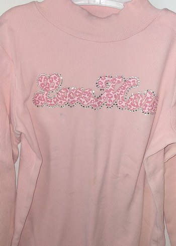 Pembe Uzun Kollu Kız Çocuk Tişörtü - Görsel 2