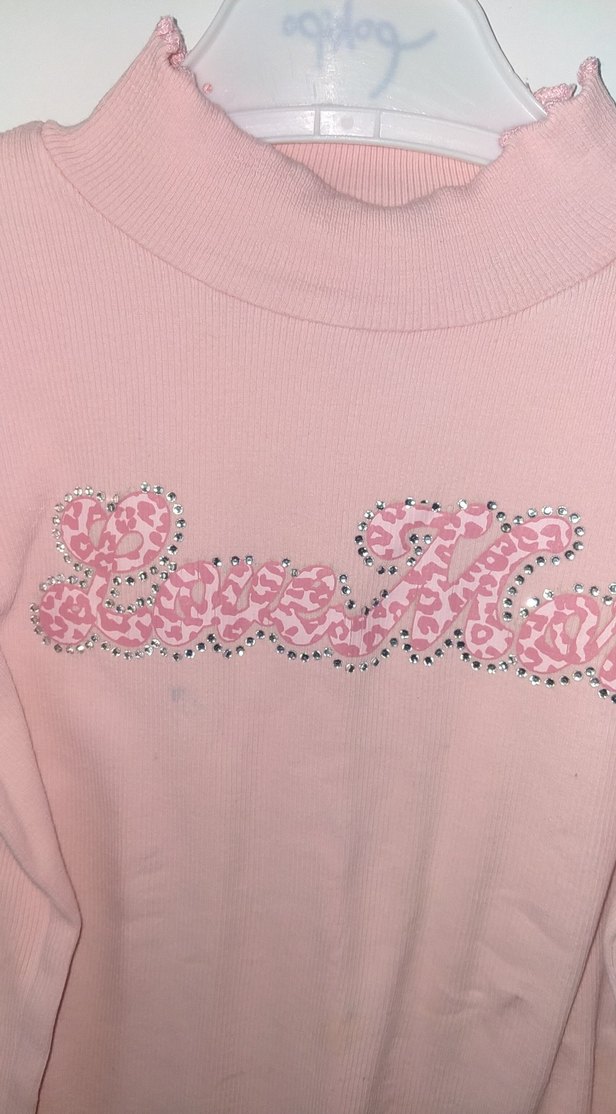 Pembe Uzun Kollu Kız Çocuk Tişörtü - Görsel 3