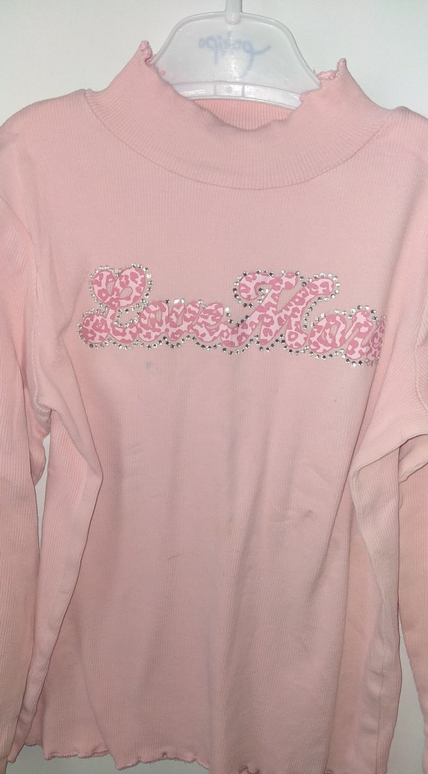 Pembe Uzun Kollu Kız Çocuk Tişörtü - Görsel 2