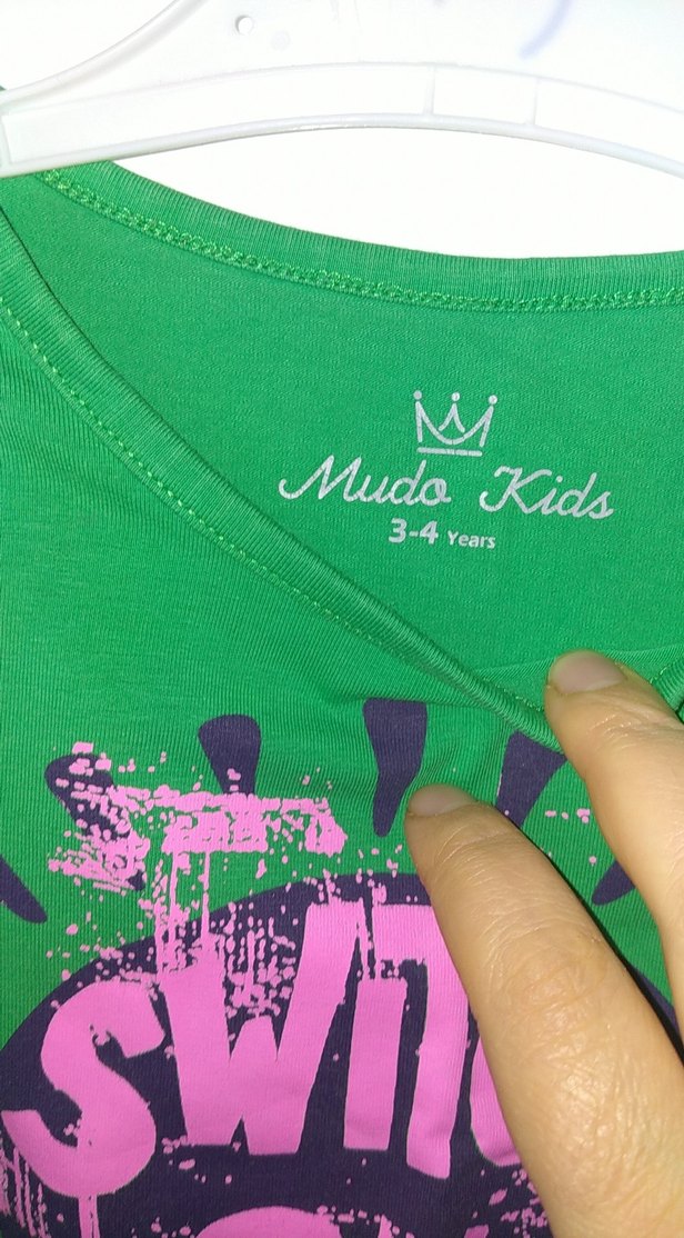 Renkli Baskılı Yeşil Uzun Kollu Kız Tişörtü - Görsel 3