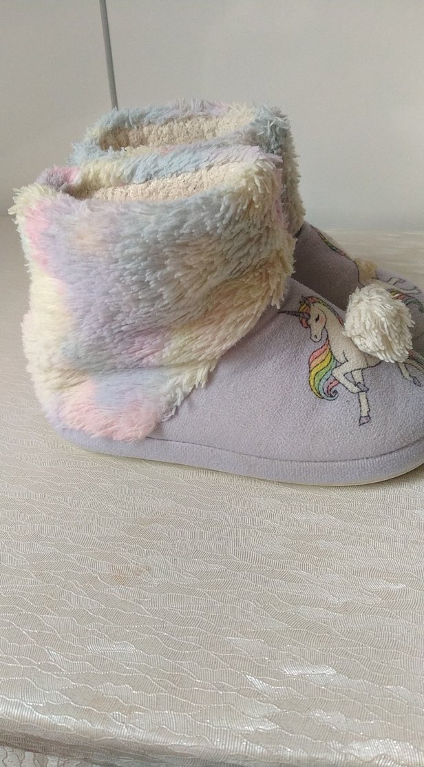 Nakışlı Unicorn Kız Sıcak Terlik - Görsel 2