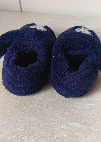 Kız Çocuk Lacivert Nakışlı Sıcak Terlik - Görsel 3