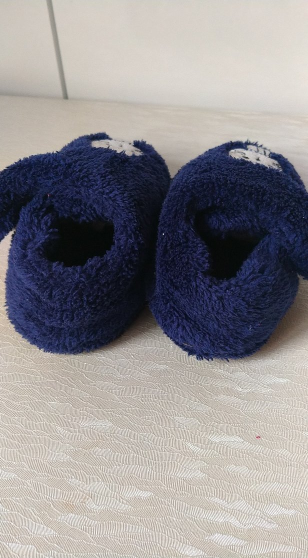 Kız Çocuk Lacivert Nakışlı Sıcak Terlik - Görsel 3