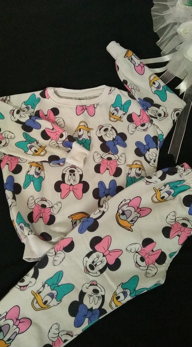 Baskılı Kız Eşofman Takımı Renkli Rahat Kesim - Görsel 2