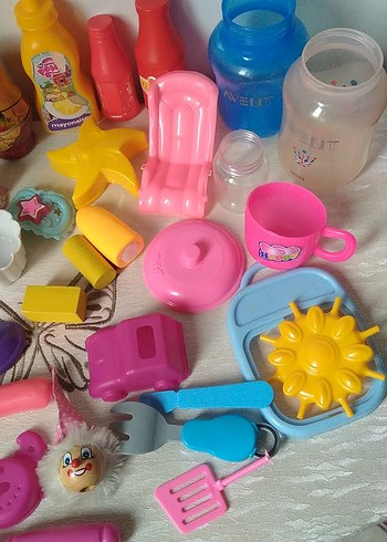 Renkli Oyuncak Seti - Mini Ev Gereçleri - Görsel 4