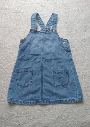 Zara Kız Çocuk Mavi Denim Askılı Elbise lütfen fiyat sorunuz