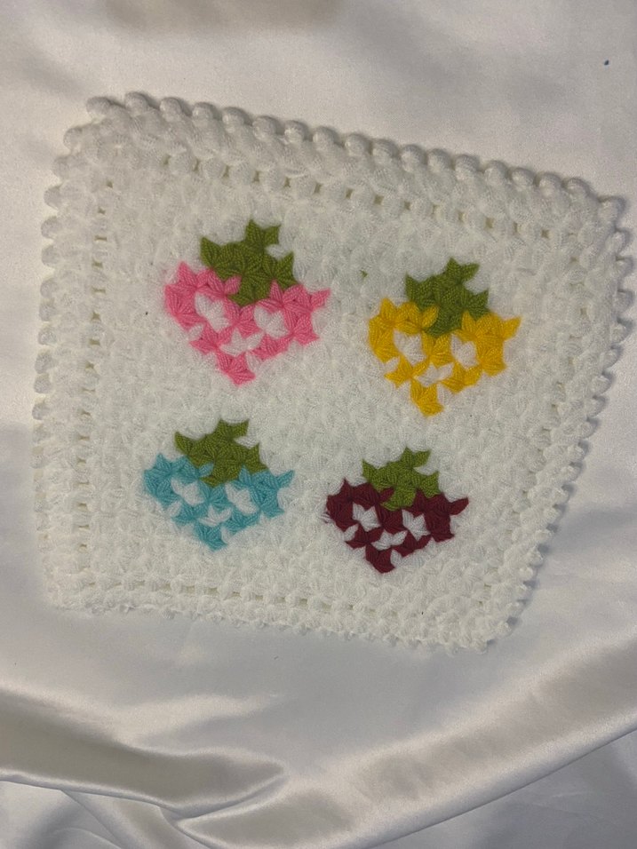 Renkli Çiçek Desenli Beyaz Banyo lifi - Görsel 2