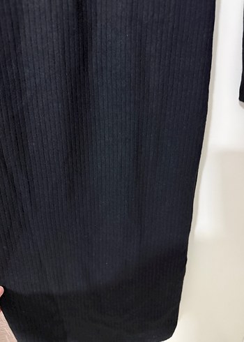 Kadın Siyah Triko Uzun Kollu Elbise - Görsel 3