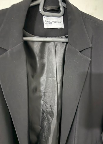 Kadın Siyah Düğmeli Ofis Ceket - Görsel 2