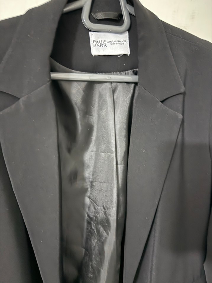 Kadın Siyah Düğmeli Ofis Ceket - Görsel 2