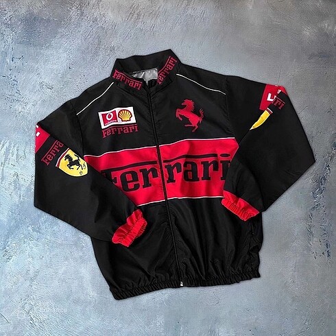 Ferrari Unisex Siyah Yağmurluk