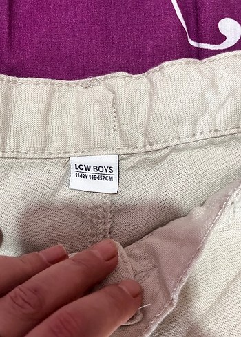 Lc waikiki erkek çocuk keten şort  11-12 yaş - Görsel 2