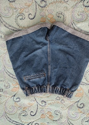 Koton Düğmeli Kadın Kot Şort Loose Fit Mini