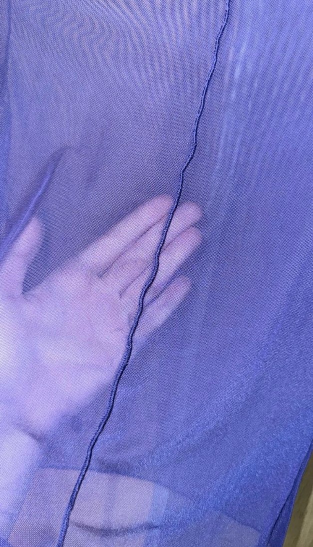 Pull and Bear Şeffaf Lacivert Balıkçı Yaka Kadın Bluz - Görsel 3