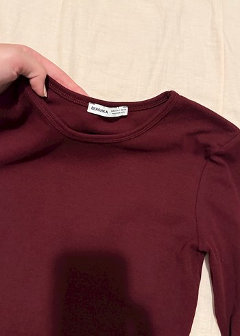 Bershka Kadın Bordo Bluz - Görsel 2