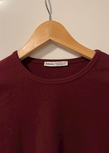 Bershka Kadın Bordo Bluz - Görsel 3