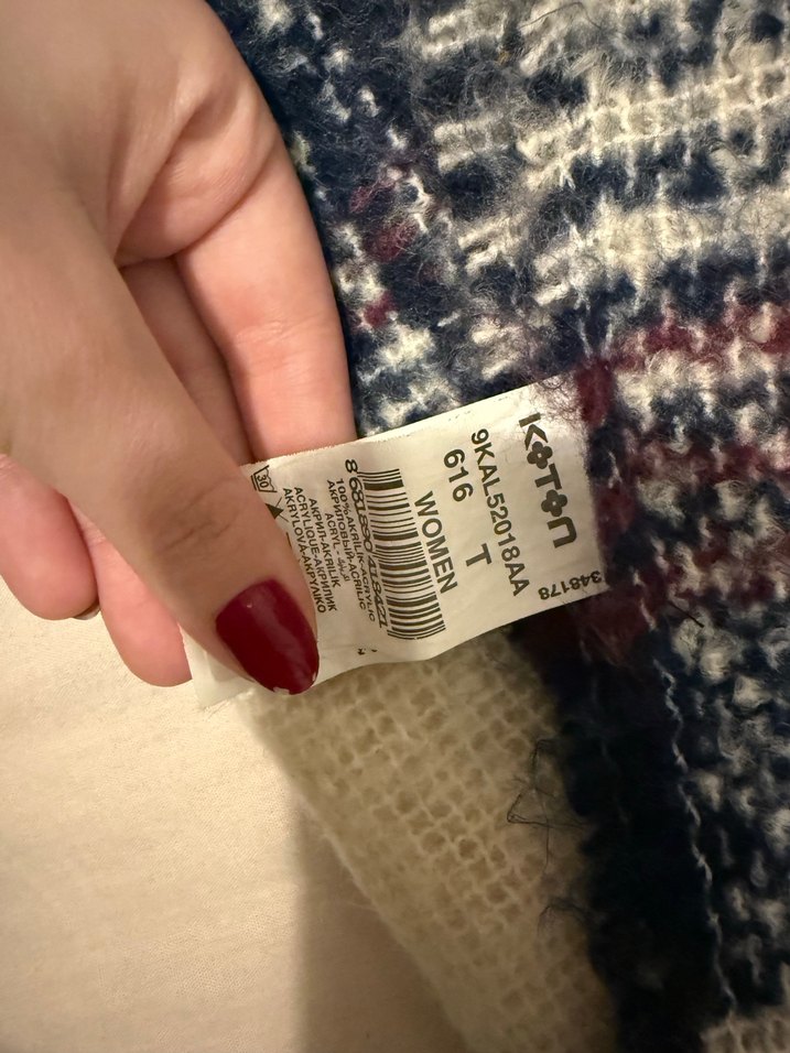 Koton Bohem Çok Renkli Örgü Yün Kadın Şal - Görsel 3