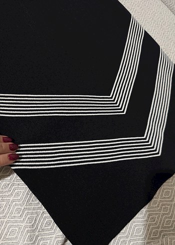 adL Çizgili Pilili Siyah Midi Kalem Etek - Görsel 3