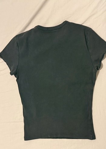 Gri Baskılı Kısa Kollu Kadın Tişört - Görsel 3