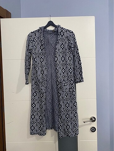 Desenli triko hırka l-xl