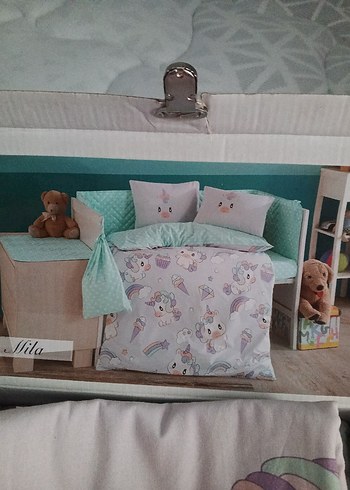 Mor Pamuklu Çocuk Uyku Seti - Görsel 2