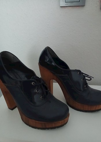 Kadın Platform Topuklu Deri Ayakkabı - Görsel 2