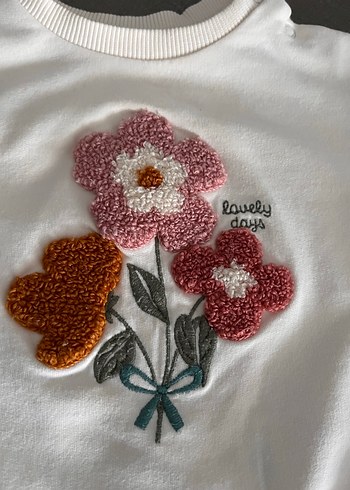 LC Waikiki Nakışlı Bohem Kız Çocuk Sweatshirt - Görsel 5