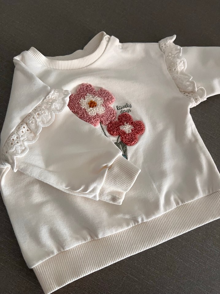 LC Waikiki Nakışlı Bohem Kız Çocuk Sweatshirt - Görsel 3