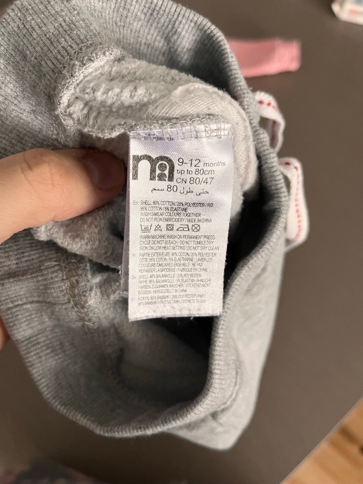 Pembe Kapüşonlu Nakışlı Bebek Kız Takımı - Görsel 3