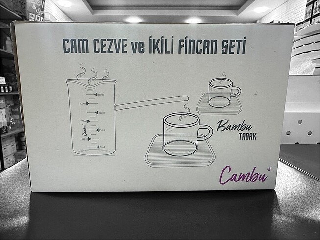 CAM CEZVE ve İKİLİ FİNCAN