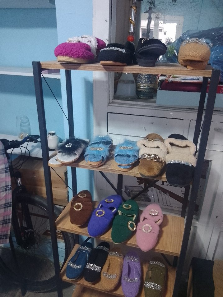 Kadın Çok Renkli Yünlü Bohem Terlikler - Görsel 3