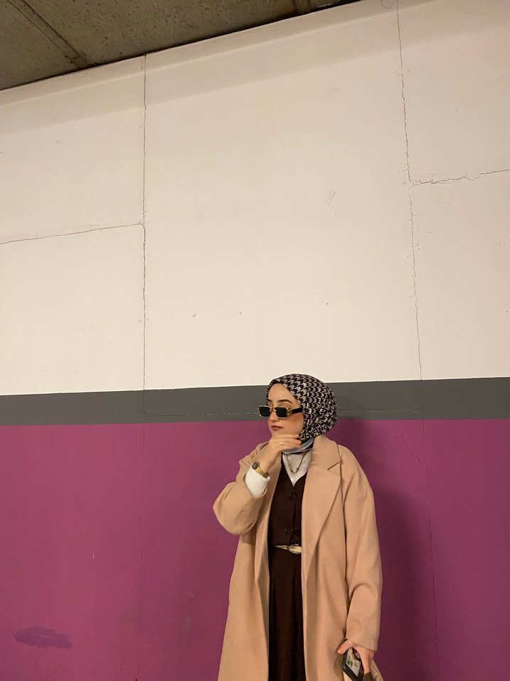 Camel Renk Uzun Kadın Kaban - Görsel 2