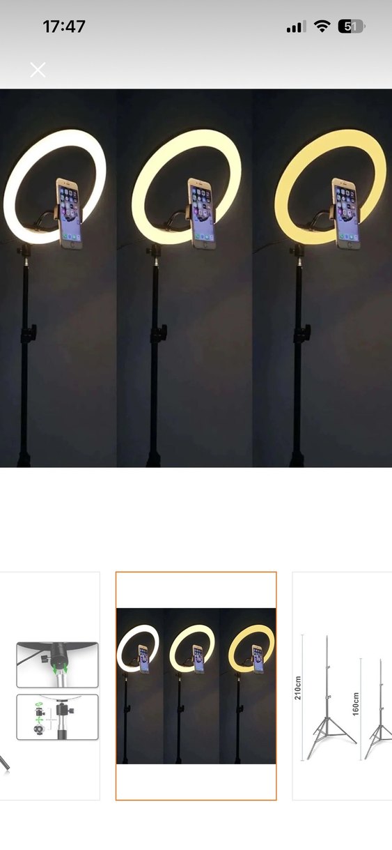 Ayarlanabilir Tripodlu Selfie Çubuğu ve Halka Işık - Görsel 3