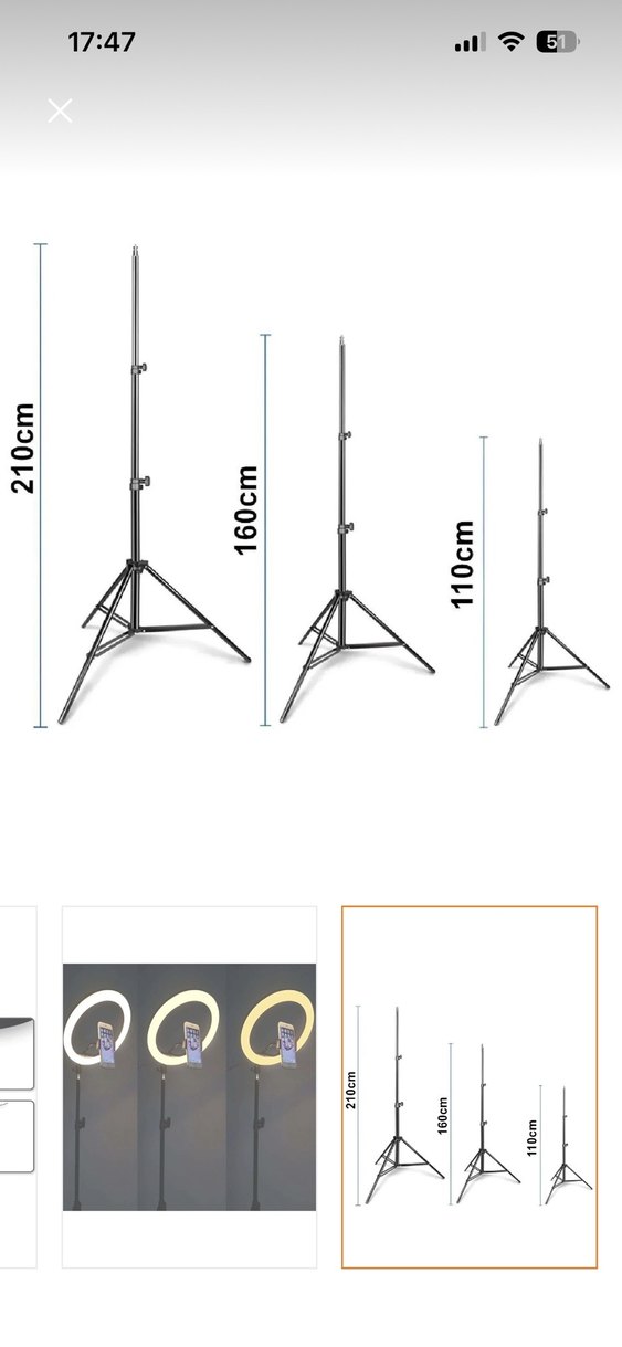 Ayarlanabilir Tripodlu Selfie Çubuğu ve Halka Işık - Görsel 2