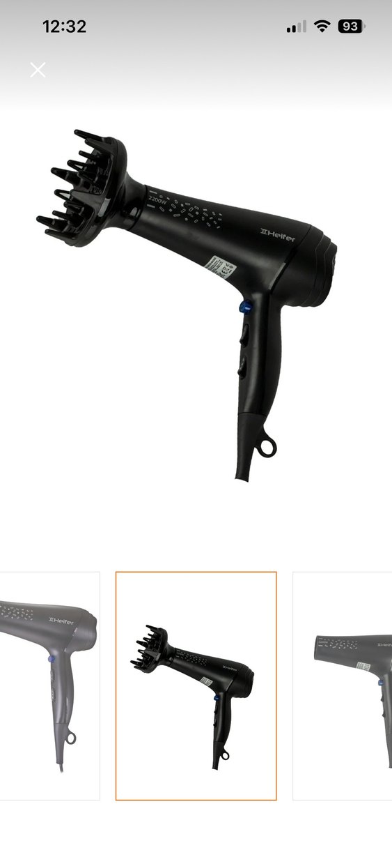 Siyah Profesyonel Saç Kurutma Makinesi - Görsel 2