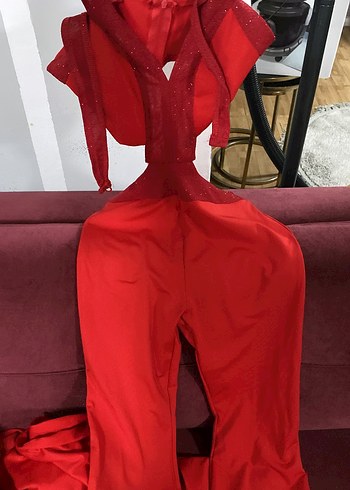 Kemer Detaylı Kırmızı Mini Mayo - Görsel 2