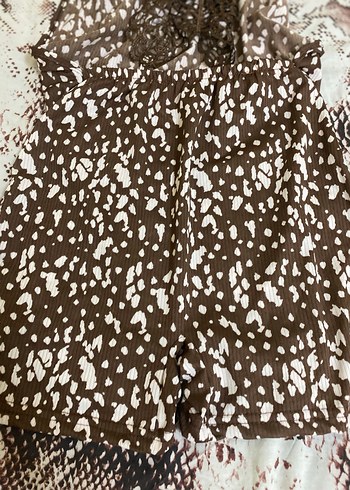 Bej Dantel Detaylı Bohem Kadın mini tulum - Görsel 2