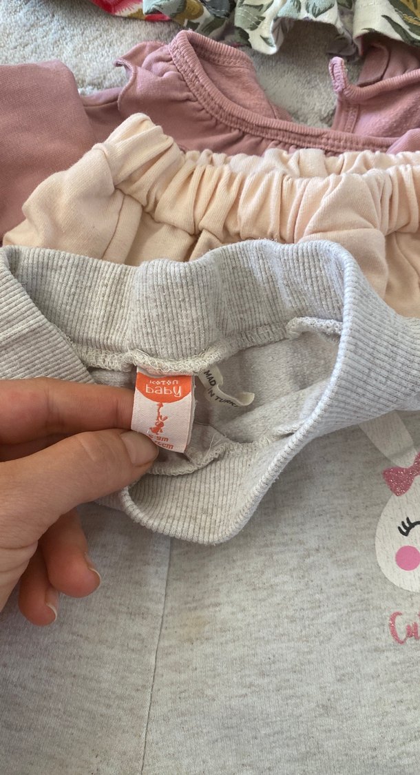 Gri Pamuklu Kız Çocuk Eşofman Altı - Görsel 3