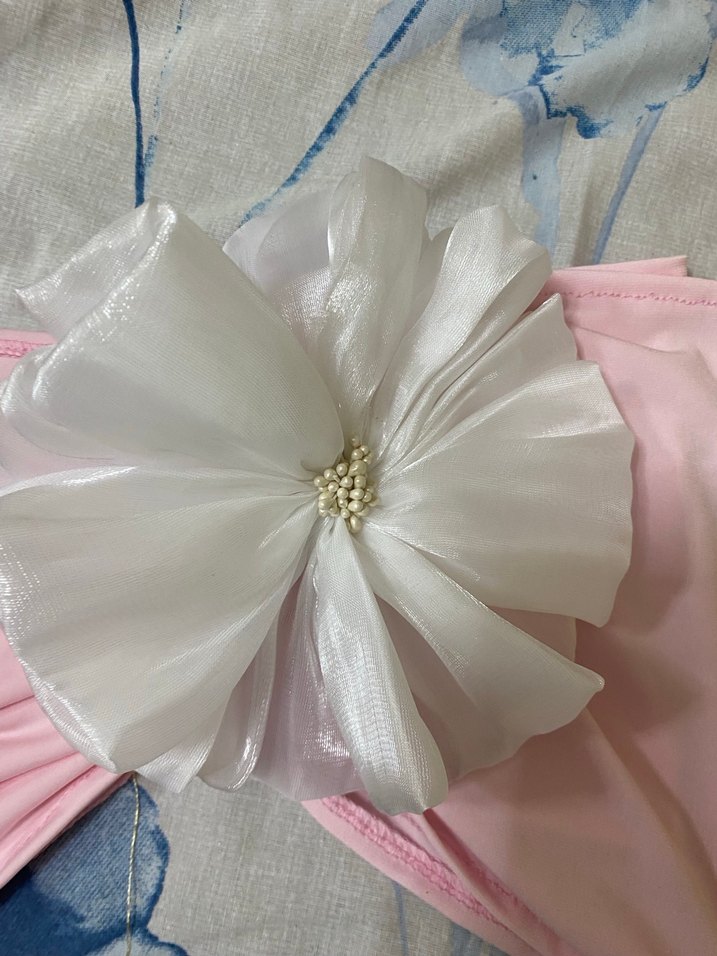 Pembe Drapeli Kadın crop - Görsel 3