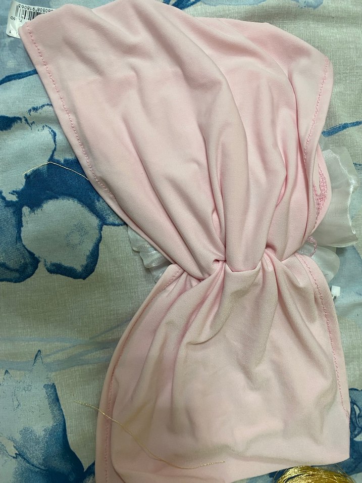 Pembe Drapeli Kadın crop - Görsel 4