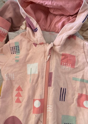 Fermuarlı Pembe Bebek Kız Tulum - Görsel 3