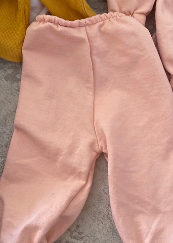 Pembe Nakışlı Bebek Kız Takım - Görsel 3