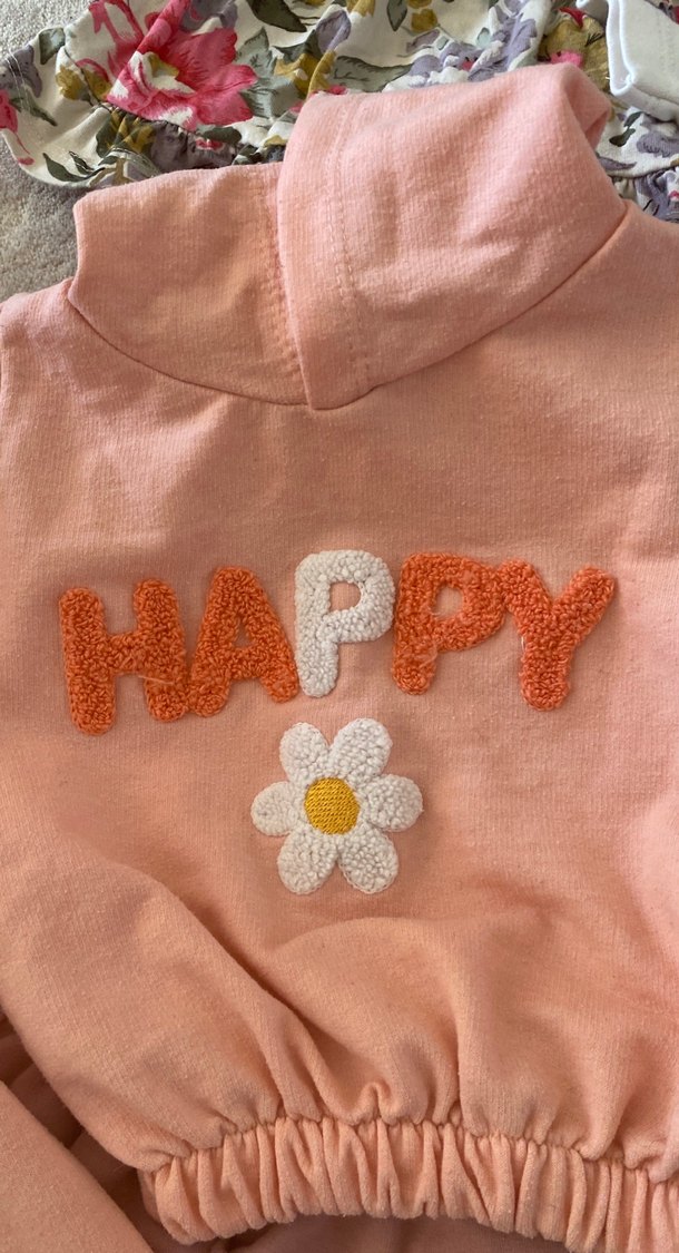Pembe Nakışlı Bebek Kız Takım - Görsel 2