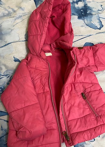 Pembe Bebek Kışlık Kapüşonlu Mont - Görsel 4