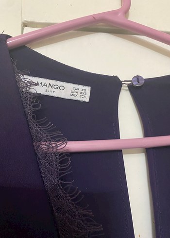 Mor Uzun Kollu Kadın Tulum - Görsel 2